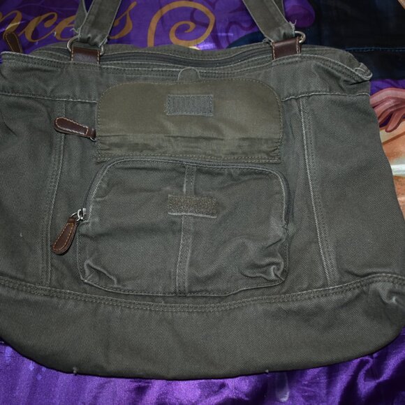 Vintage Army Military Camping Bug Out Cargo Bag Messenger Bag hobo Cross Body - Picture 4 of 15